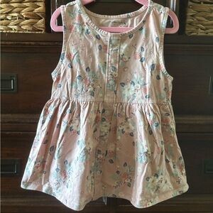 Cynthia Rowley pink floral sleeveless blouse in size M